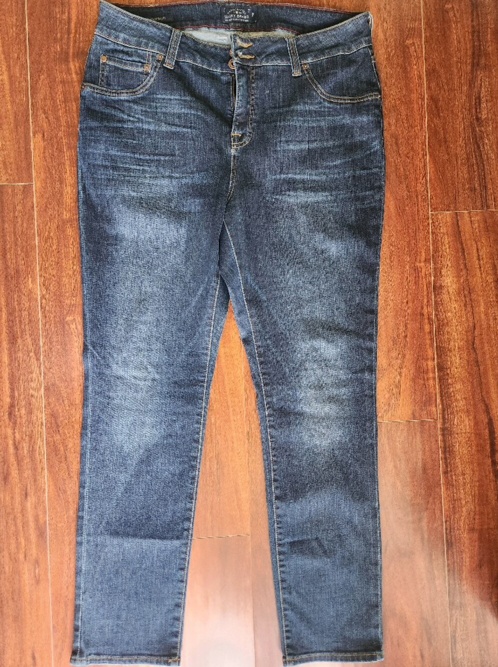 Women's Lucky Brand Blue Denim Jeans with Contrast Stitching Size 14W